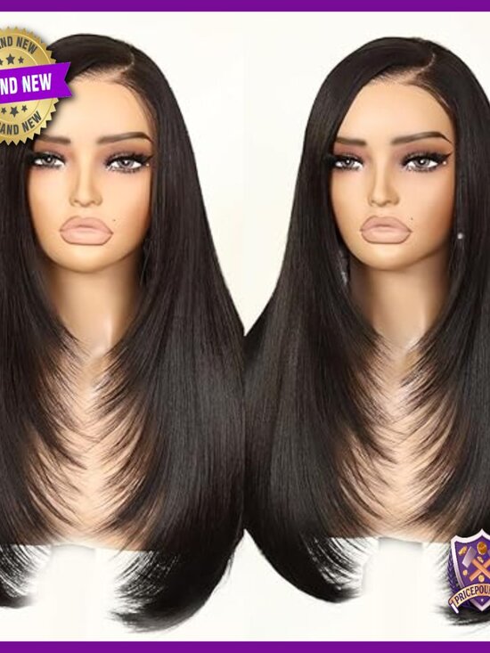 22 Inch Glueless Synthetic Lace Front Wig, Pre-Styled Layered Cut, Wear & Go main image 2